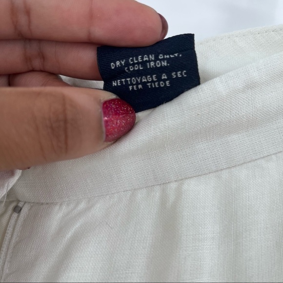 French Connection white linen pants trousers size 4 - Picture 10 of 10